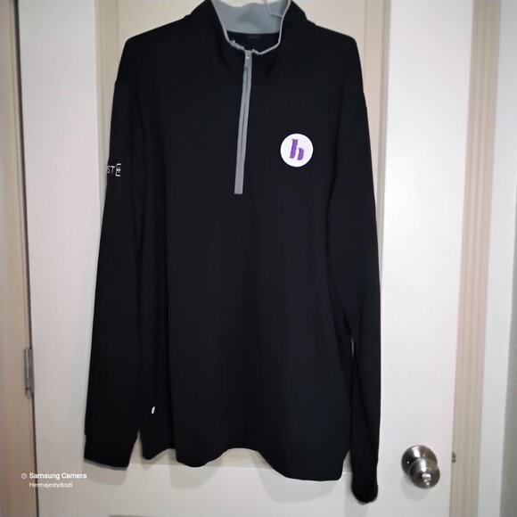 Men's Adidas Aeroready Light Weight Quarter Zip Golf Black Sweatshirt NWT 2XL - Picture 1 of 6